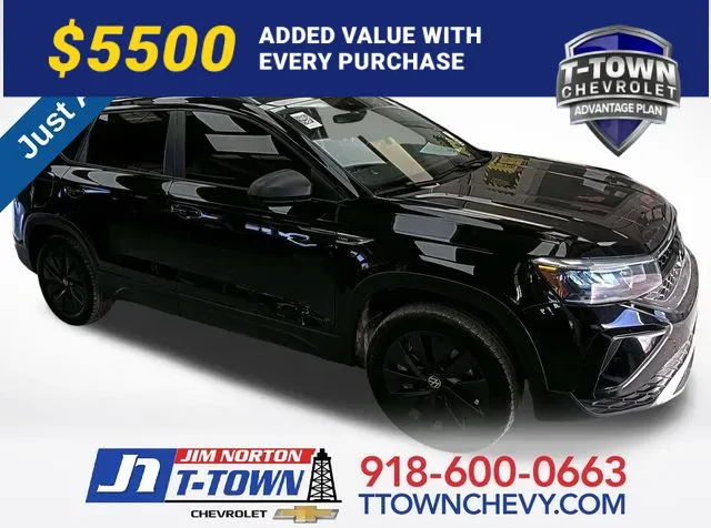 Black 2023 Volkswagen Taos 1.5T S for sale in Tulsa, OK
