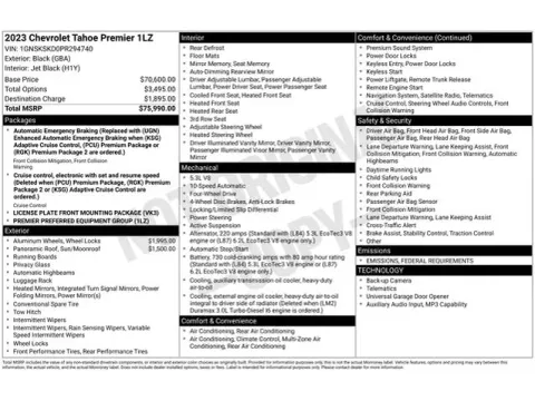 Photos of 2023 Chevrolet Tahoe Premier for sale in Tulsa, OK at Jim Norton T-Town Chevrolet