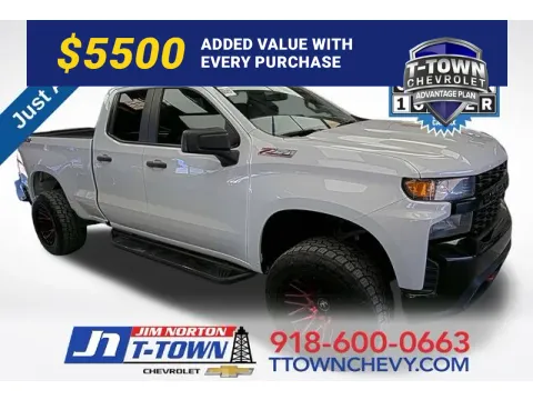 White 2020 Chevrolet Silverado 1500 Custom Trail Boss for sale in Tulsa, OK