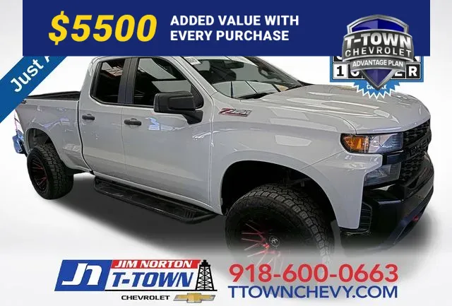 White 2020 Chevrolet Silverado 1500 Custom Trail Boss for sale in Tulsa, OK