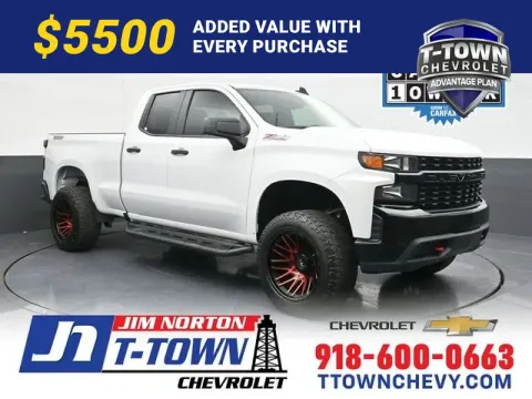 White 2020 Chevrolet Silverado 1500 Custom Trail Boss for sale in Tulsa, OK