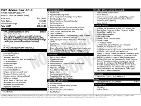 Another view of 2022 Chevrolet Trax LS for sale in Tulsa, OK at Jim Norton T-Town Chevrolet