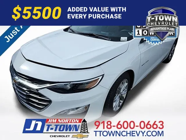 White 2024 Chevrolet Malibu LT for sale in Tulsa, OK