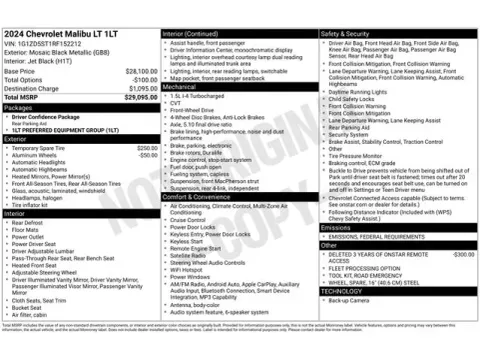 Another view of 2024 Chevrolet Malibu LT for sale in Tulsa, OK at Jim Norton T-Town Chevrolet