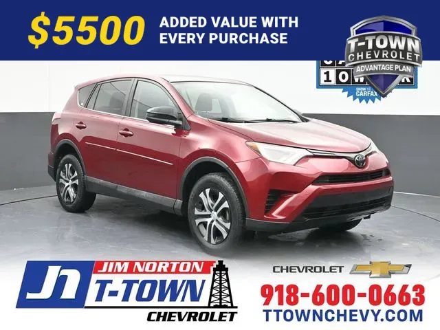 Red 2018 Toyota RAV4 LE for sale in Tulsa, OK