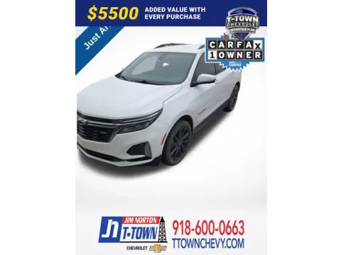 White 2023 Chevrolet Equinox RS for sale in Tulsa, OK