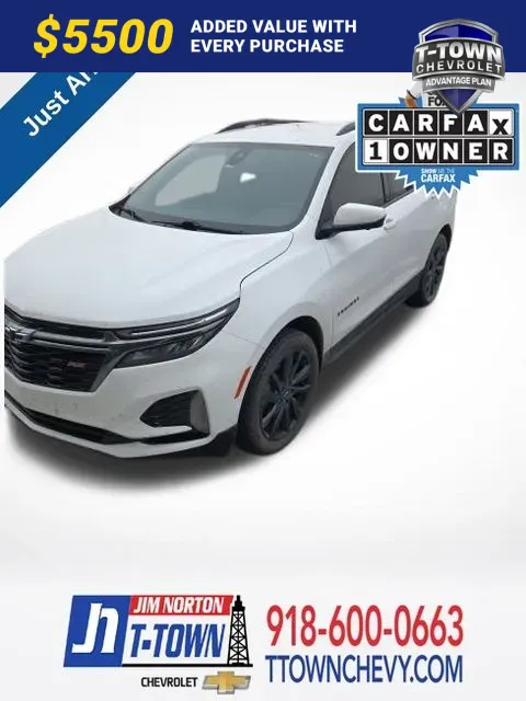 White 2023 Chevrolet Equinox RS for sale in Tulsa, OK