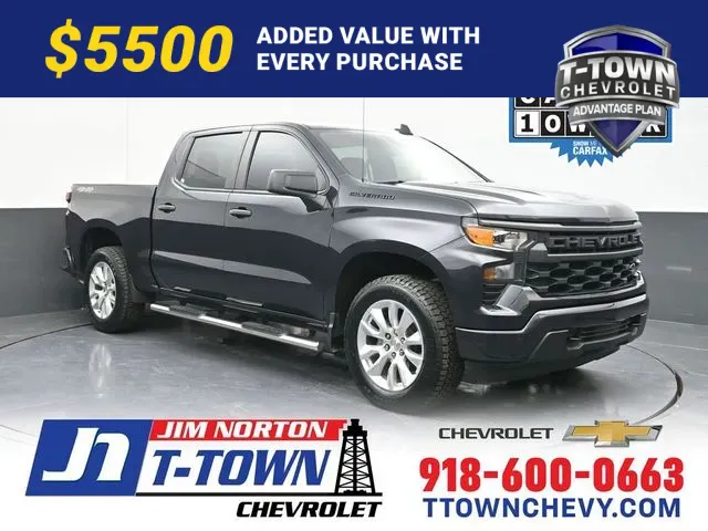 Gray 2023 Chevrolet Silverado 1500 Custom for sale in Tulsa, OK