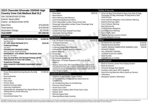 Photos of 2025 Chevrolet Silverado 3500HD High Country for sale in Tulsa, OK at Jim Norton T-Town Chevrolet