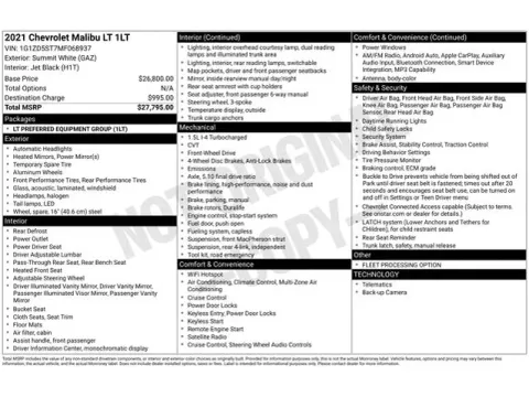 Photos of 2021 Chevrolet Malibu LT for sale in Tulsa, OK at Jim Norton T-Town Chevrolet