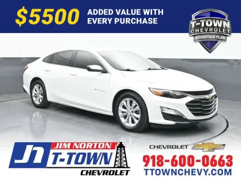 White 2021 Chevrolet Malibu LT for sale in Tulsa, OK