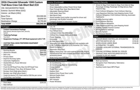 Photos of 2026 Chevrolet Silverado 1500 Custom Trail Boss for sale in Tulsa, OK at Jim Norton T-Town Chevrolet