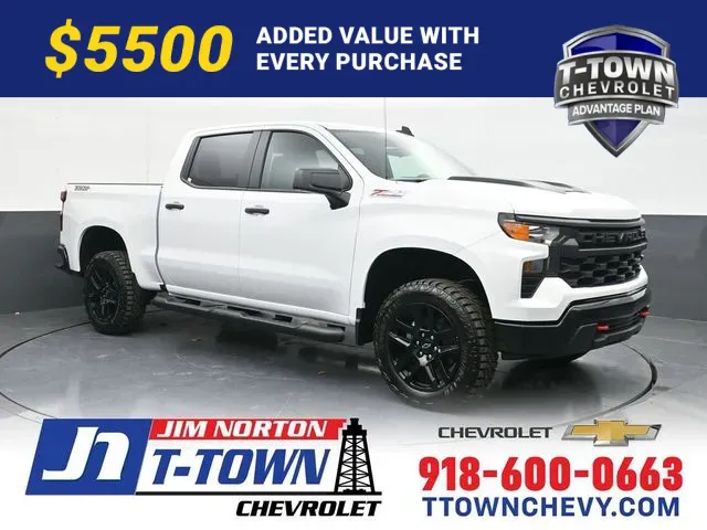 White 2026 Chevrolet Silverado 1500 Custom Trail Boss for sale in Tulsa, OK