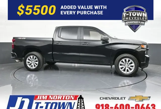 Black 2019 Chevrolet Silverado 1500 Custom for sale in Tulsa, OK