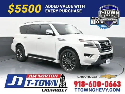 White 2023 Nissan Armada Platinum for sale in Tulsa, OK
