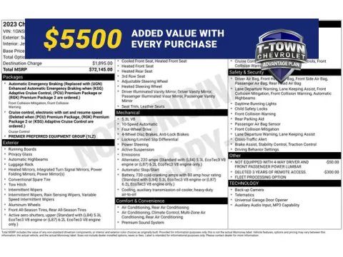 White 2023 Chevrolet Tahoe Premier for sale in Tulsa, OK