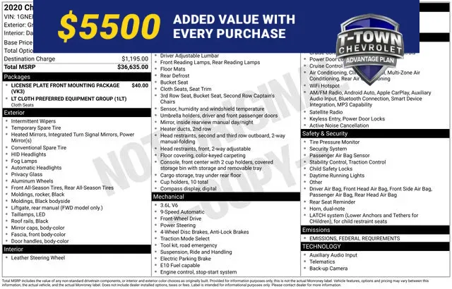 Gray 2020 Chevrolet Traverse LT for sale in Tulsa, OK