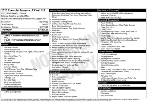 Another view of 2020 Chevrolet Traverse LT for sale in Tulsa, OK at Jim Norton T-Town Chevrolet