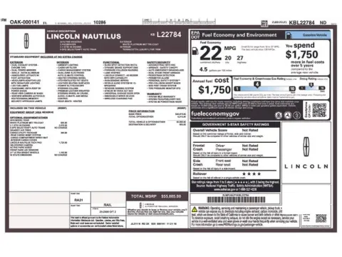 Another view of 2019 Lincoln Nautilus Reserve for sale in Tulsa, OK at Jim Norton T-Town Chevrolet