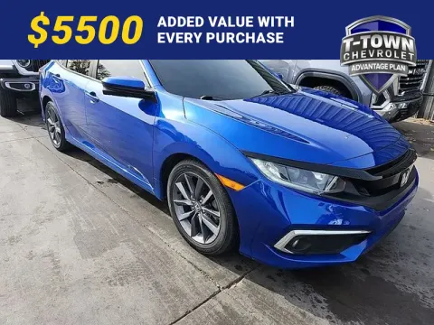 Blue 2021 Honda Civic EX-L for sale in Tulsa, OK