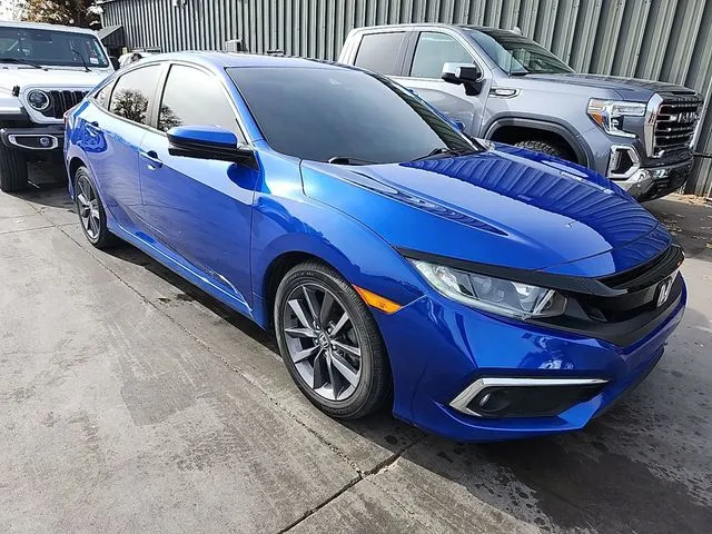 Blue 2021 Honda Civic EX-L for sale in Tulsa, OK