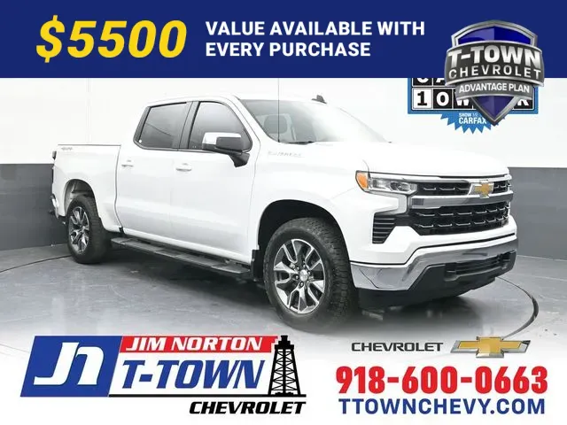 White 2025 Chevrolet Silverado 1500 LT for sale in Tulsa, OK