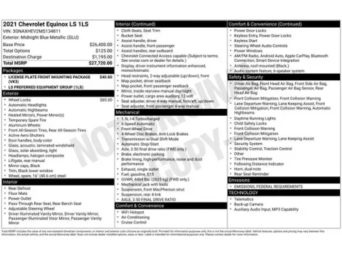 Another view of 2021 Chevrolet Equinox LS for sale in Tulsa, OK at Jim Norton T-Town Chevrolet