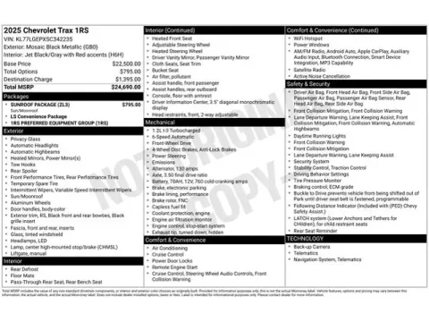 Photos of 2025 Chevrolet Trax 1RS for sale in Tulsa, OK at Jim Norton T-Town Chevrolet