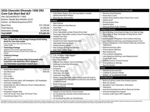 Photos of 2026 Chevrolet Silverado 1500 ZR2 for sale in Tulsa, OK at Jim Norton T-Town Chevrolet