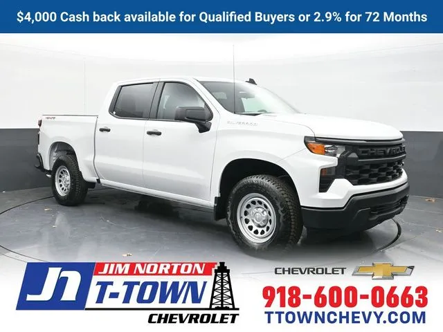White 2026 Chevrolet Silverado 1500 WT for sale in Tulsa, OK