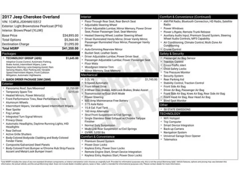 Another view of 2017 Jeep Cherokee Overland for sale in Tulsa, OK at Jim Norton T-Town Chevrolet