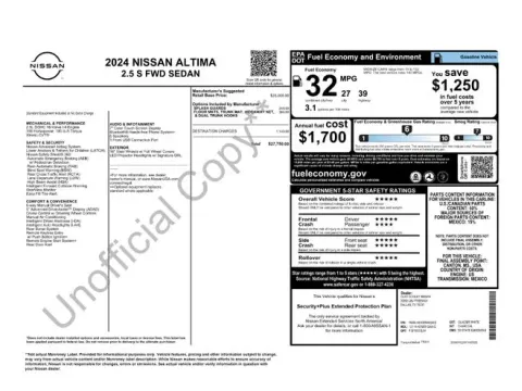 Another view of 2024 Nissan Altima 2.5 S for sale in Tulsa, OK at Jim Norton T-Town Chevrolet