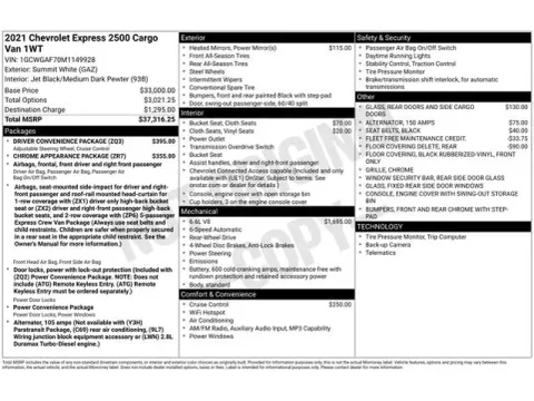 Another view of 2021 Chevrolet Express 2500 Work Van for sale in Tulsa, OK at Jim Norton T-Town Chevrolet