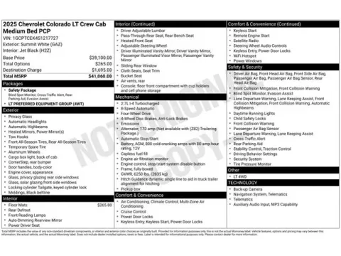 Photos of 2025 Chevrolet Colorado LT for sale in Tulsa, OK at Jim Norton T-Town Chevrolet