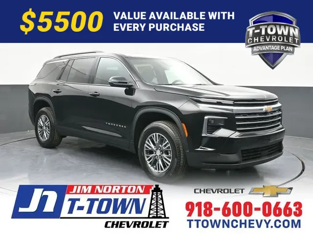 Black 2025 Chevrolet Traverse LT for sale in Tulsa, OK