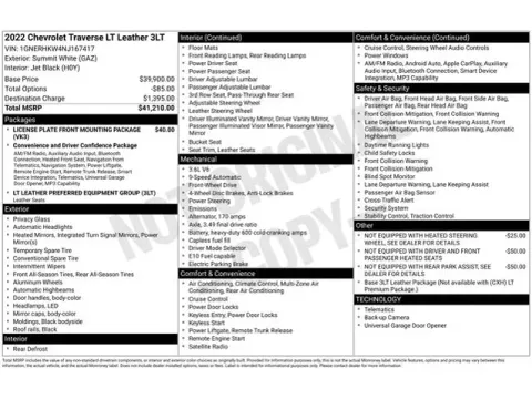 Another view of 2022 Chevrolet Traverse LT Leather for sale in Tulsa, OK at Jim Norton T-Town Chevrolet