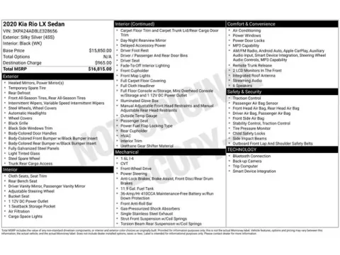 Another view of 2020 Kia Rio LX for sale in Tulsa, OK at Jim Norton T-Town Chevrolet