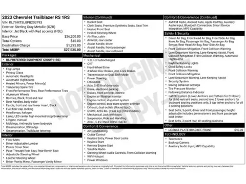 Another view of 2023 Chevrolet TrailBlazer RS for sale in Tulsa, OK at Jim Norton T-Town Chevrolet