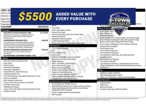 Blue 2021 Chevrolet TrailBlazer RS for sale in Tulsa, OK