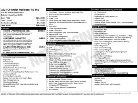 Another view of 2021 Chevrolet TrailBlazer RS for sale in Tulsa, OK at Jim Norton T-Town Chevrolet