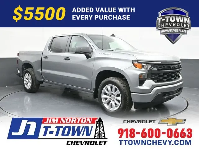 Gray 2026 Chevrolet Silverado 1500 Custom for sale in Tulsa, OK