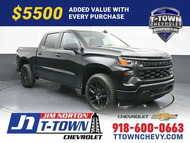 Black 2026 Chevrolet Silverado 1500 Custom for sale in Tulsa, OK