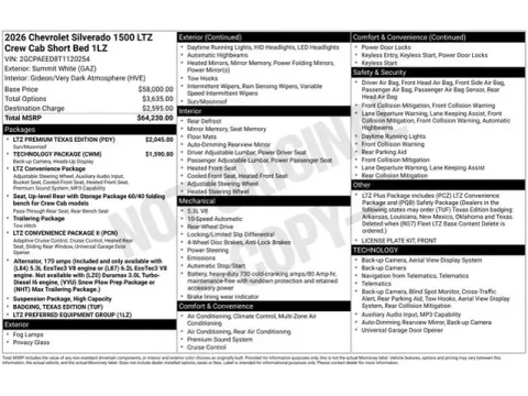 Photos of 2026 Chevrolet Silverado 1500 LTZ for sale in Tulsa, OK at Jim Norton T-Town Chevrolet