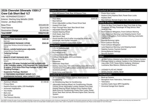 Photos of 2026 Chevrolet Silverado 1500 LT for sale in Tulsa, OK at Jim Norton T-Town Chevrolet