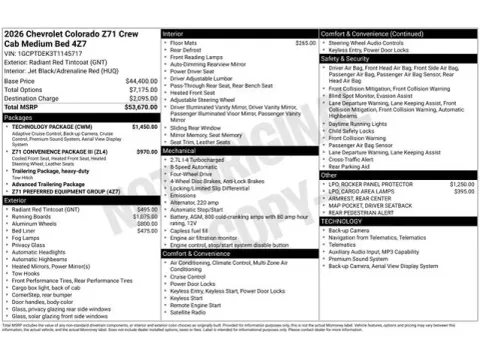 Photos of 2026 Chevrolet Colorado Z71 for sale in Tulsa, OK at Jim Norton T-Town Chevrolet