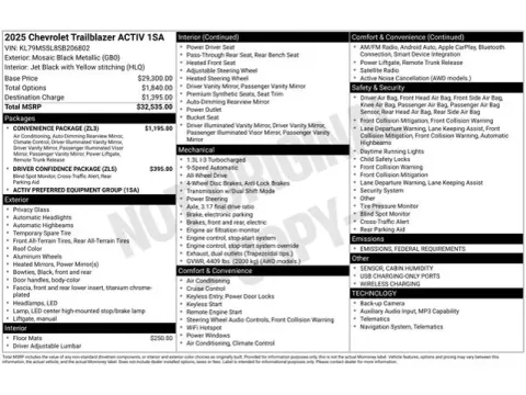 Photos of 2025 Chevrolet TrailBlazer ACTIV for sale in Tulsa, OK at Jim Norton T-Town Chevrolet