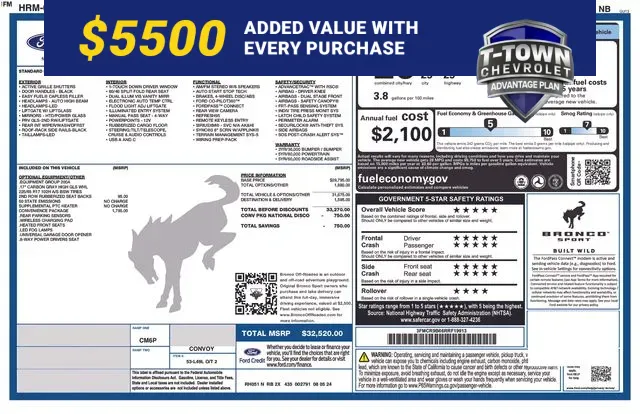 White 2024 Ford Bronco Sport Big Bend for sale in Tulsa, OK