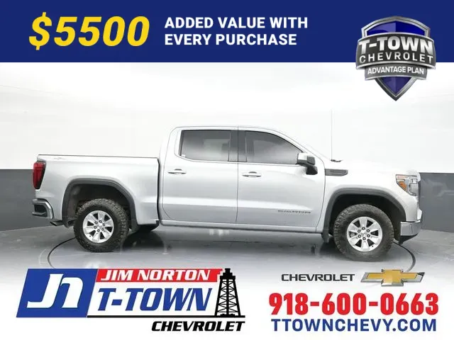 Silver 2021 GMC Sierra 1500 SLE for sale in Tulsa, OK