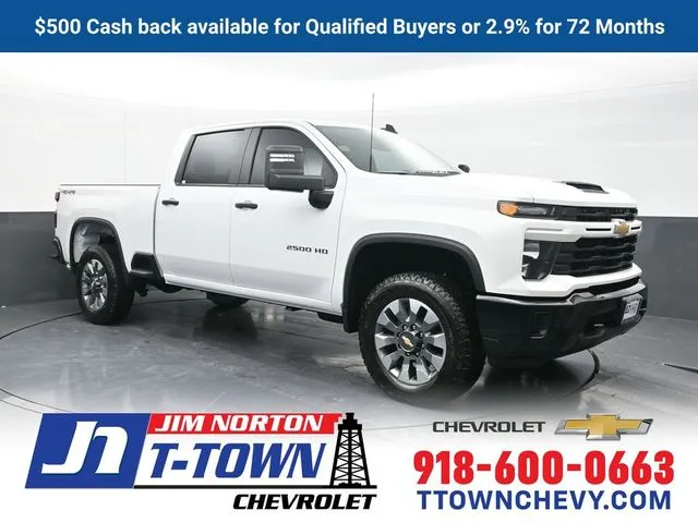 White 2026 Chevrolet Silverado 2500HD Custom for sale in Tulsa, OK