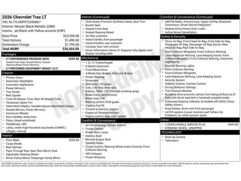 Photos of 2026 Chevrolet Trax LT for sale in Tulsa, OK at Jim Norton T-Town Chevrolet